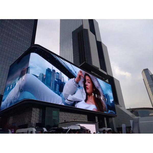 6500nits High Quality Digital Billboards Outdoor Full Color LED Display Curved Panels