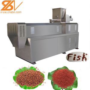 Twin Screw Extruder Floating And Sinking Fish Feed Making Machine