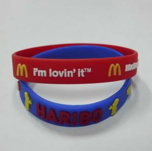 Quality Embossed Silicone Bracelets for Promotional, Embossed Silicone Wristband for sale