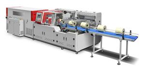 Quality Side Sealing Facial Tissue Box Packing Machine PLC Program Control for sale
