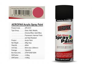 China Peach Red Color Aerosol Spray Paint Good Adhesiveness For Lamp / Picture Frame on sale