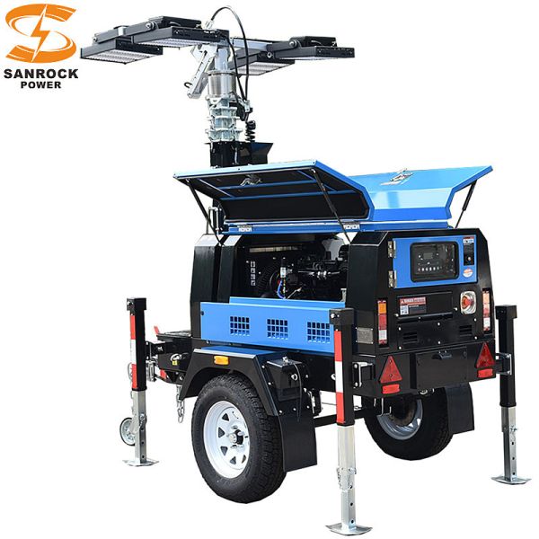 6kw/7.5kw Portable Diesel Light Tower 230VAC / 240VAC Trailer Mounted Light Towers