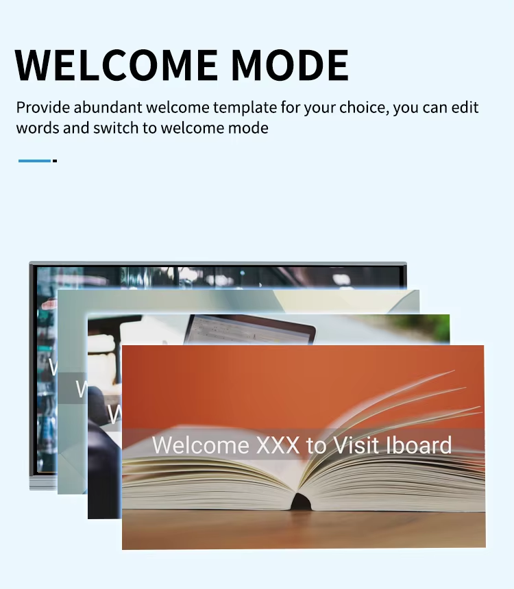 Interactive Whiteboard Flat Panel Smart Touch Monitors TV 4K Ultra HD Screen with All-in-one PC for Business & Teaching