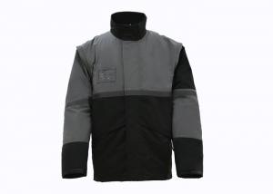 Quality Dark Gray Industrial Work Clothes , Mens Waterproof Work Jacket Anti Shrink for sale