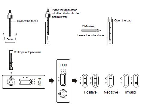 15 Minutes Fecal Occult Blood Test Kit , FOB Rapid Test Cassette