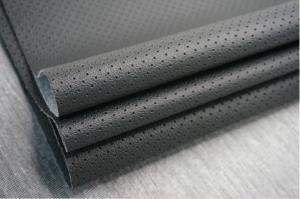 China Perforated PVC Synthetic Leather Fire Resistant Vinyl Fabrics For Car Seat Cover on sale