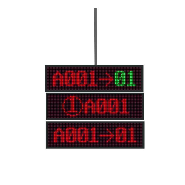 Buy OEM Hang Up/Wall Mount Dot Matrix LED Counter Display Unit For Queue Management System at wholesale prices