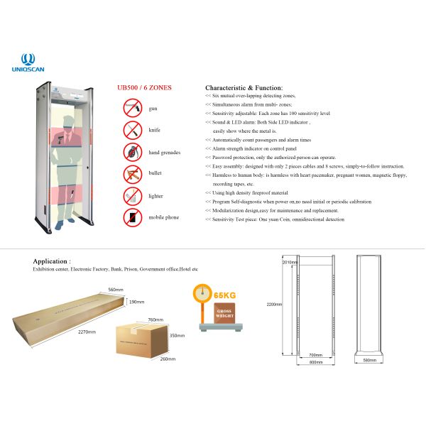 Multi Zone Full Body Airport Metal Detectors For Security System