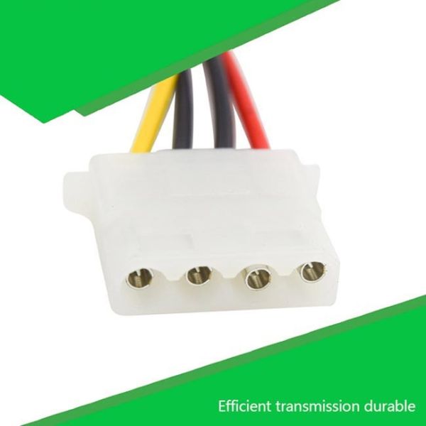 Large D Shaped Port PVC 20cm Pc Fan Extension Cable Cpu Power Cable Extension