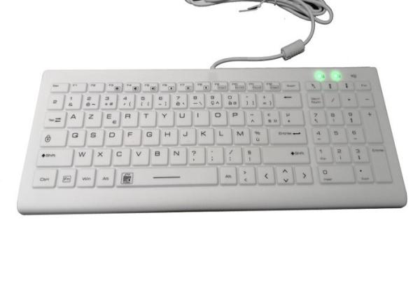 Buy Medical Grade Washable Wireless Keyboard , Silicone Computer Keyboard With Scissor Switch at wholesale prices