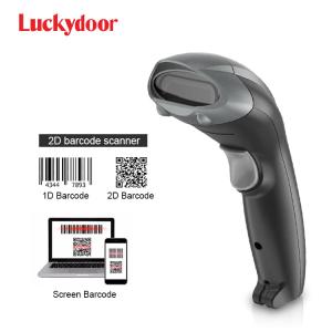 China 1D And 2D Corded Barcode Reader Fast Scanning Handheld QR Code Scanner With Stand on sale