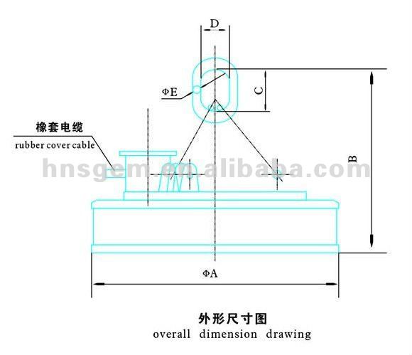 Mechanical Magnetic Sheet Metal Lifter Improved Lifting Force Insulation Structure