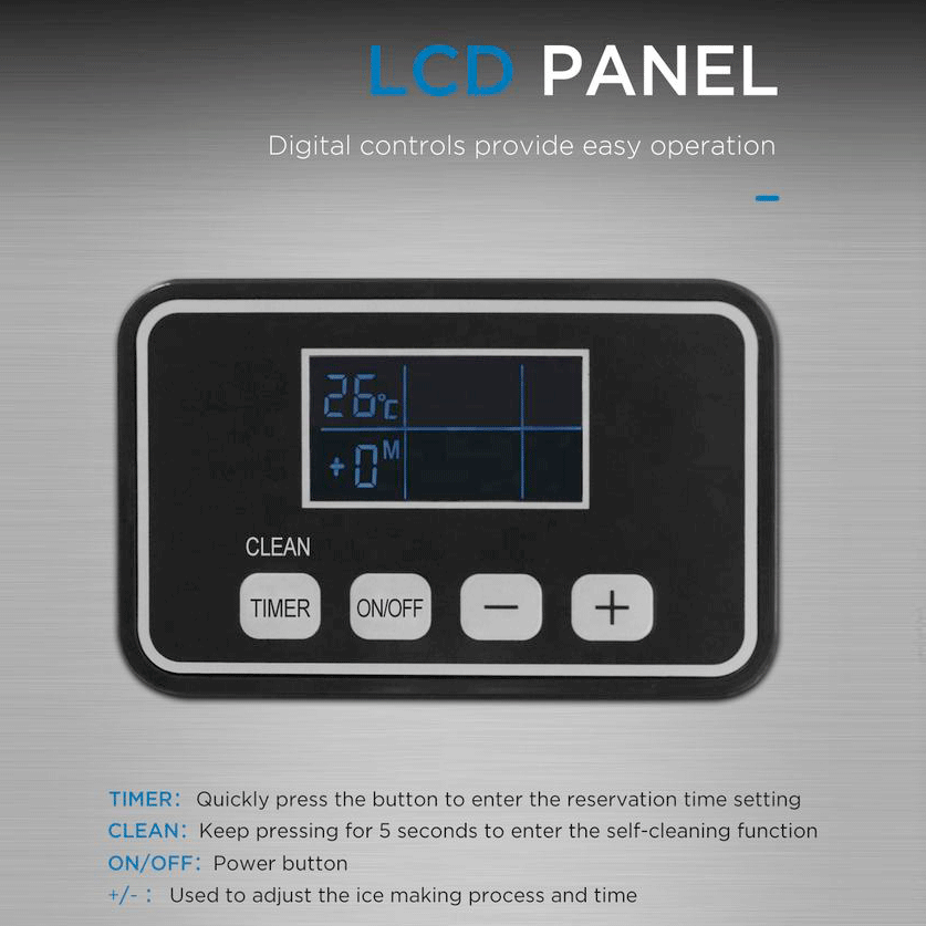 350kg/24h Stainless Steel Automatic Commercial Ice Cube Maker Machine for Business Food Beverage Truck Square Ice Shape