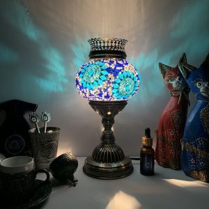 Quality Turkish mosaic aroma table Lamp vintage art deco Handcrafted Moroccan Table Lamp(WH-VTB-10) for sale