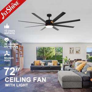 Quality 6 Speed Reversible DC Motor Large Air Flow Ceiling Fans With Lights And Remote App Control for sale