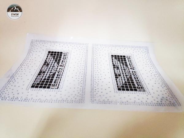 Buy Rectangle Shape Rhinestone Applique Patches With Iron / Sew On Backing at wholesale prices