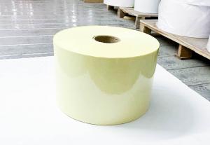 Quality Self Adhesive Sticker Paper Roll  50 transparent PET acrylic adhesive 140 yellow for sale