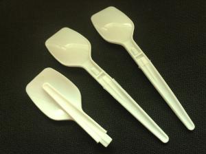Quality white color plastic folding scoop disposable spoon for ice cream for sale