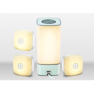 Quality ABS Fireproof LED Night Lamp 5 Level Brightness Built In 500mAh Lithium Battery for sale