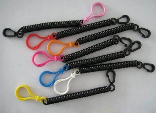 Buy Stretchable Black Spring Key Coil Clips Colorful Blub Plastic Hook and Snap Hook at wholesale prices