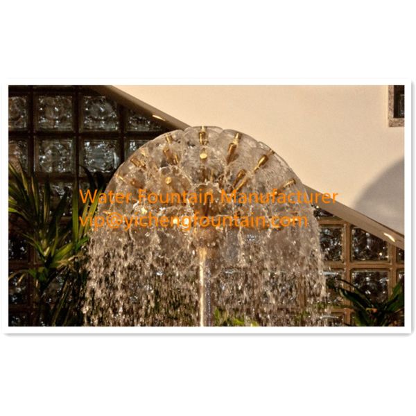 Hemisphere Crystal Water Fountain Nozzles With Brass / Chrome Material 1-1/2" - 3"