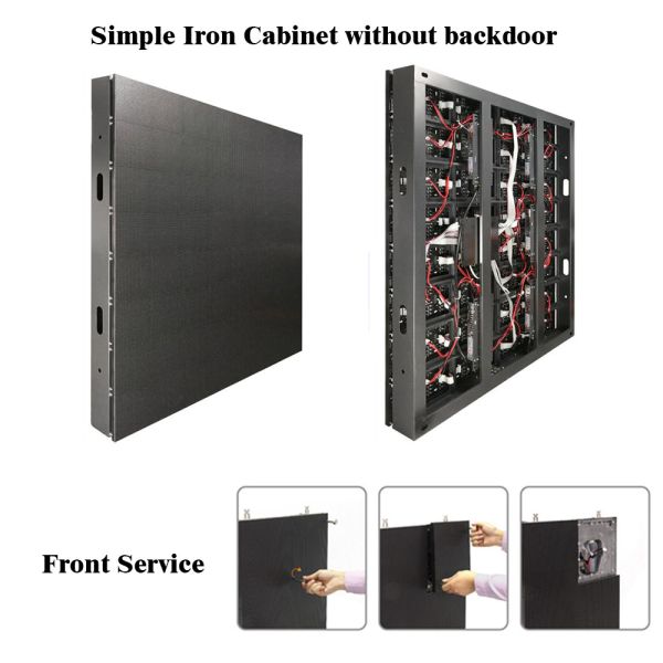 Simple Iron Cabinet P2 P2.5 P3 P4 Modular Led Wall Billboard 768x768 Front Maintenance