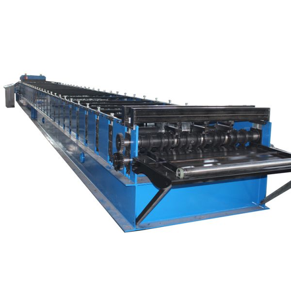 PLC System Steel Plate Deck Floor Tile Making Machine 15 - 20 m/min