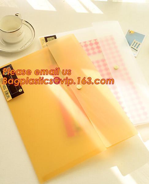 Buy A4 Double pockets PP document wallet plastic pockets file folder, A4 size L-shape file folder at wholesale prices
