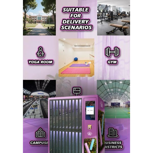 Locker Vending Machine with Smart Rent & Return System and Customizable Pricing for Gym Gear Rental