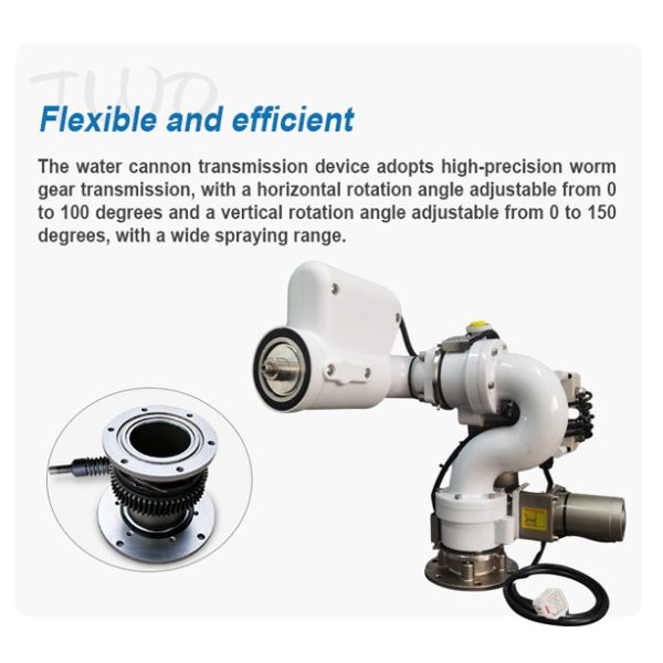 Customized Support OEM Intelligent Automatic Electric Water Cannon with 24V Remote Control and Max Flow of 1100LPM
