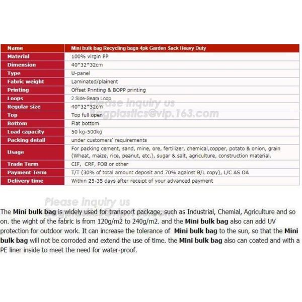 Anti Static Pp Woven Supersack /Container Bag,1 Ton Bag,Woven Fabric,Flexible Container Bag,Bagease, Package