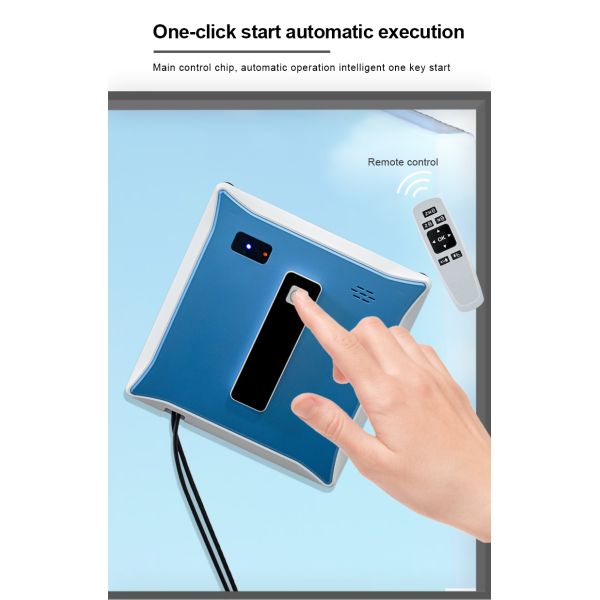 2500Pa Automatic Window Cleaner US Plug 2.4G Remote Control Window Cleaner