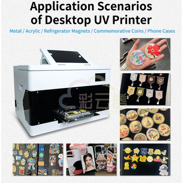 Professional Desktop UV Printer Eco Solvent 6 Color For Customized Phone Case Pen Mug Wood DIY Printing Business