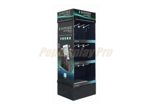 Quality Customized 3 Shelf Cardboard Display Stands With Hooks Structural Design for sale