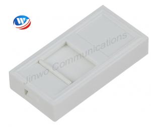 Quality French Standard RJ12 RJ11 1 Port Faceplate 22.5X45mm White for sale