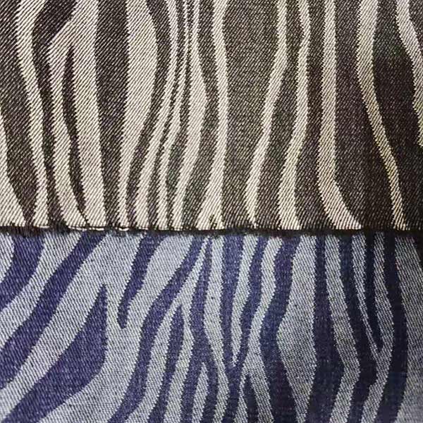 Leopard Print Fall Winter Fabrics TC Stretch Denim Fabric 10X10 72*42 10OZ