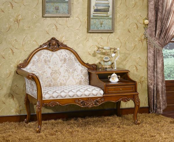 Salon Modern Simple Luxury Chaise Lounge Velvet Fabric Vintage Telephone Chair