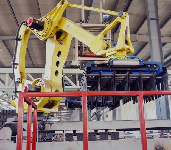 Robot Brick Stacking Setting Machine System For Red Clay Brick Blocks