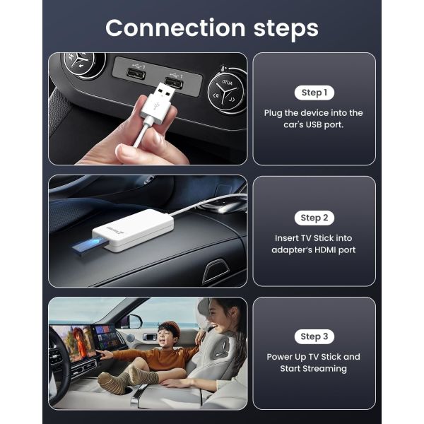 HD2CP CarPlay To HDMI Conversion Box 1080P Car TV Mate Adapter Bluetooth Connectivity