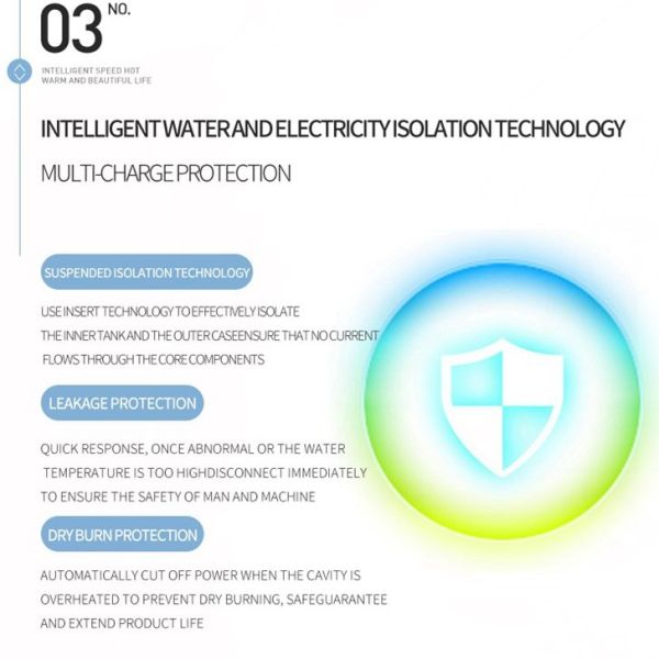 304 Stainless Digital Control Electric Faucet LVD Fast Electric Heating Water Tap