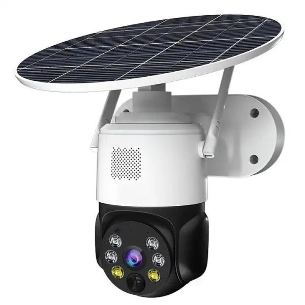 Buy HD Solar Panel Smart Home Two-way Audio Intrusion Alarm CCTV Long Standby Monitoring Security Wireless Camera at wholesale prices