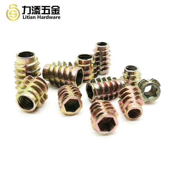 Type D Wood Insert Lock Nut , OEM Threaded Inserts For Wood Furniture