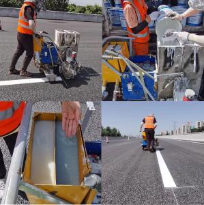 Two Component Road Line Marking Machine Scraping Street Striping Marking Machine