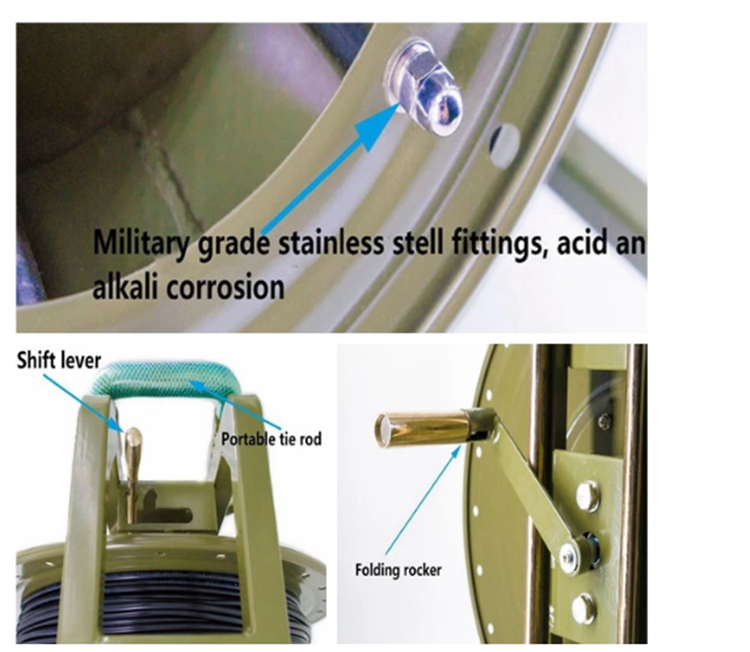 PC Plastic PCD380 Deployable Tactical Fiber Optic Cable Roller Unbreakable Empty Cable Drum Reel