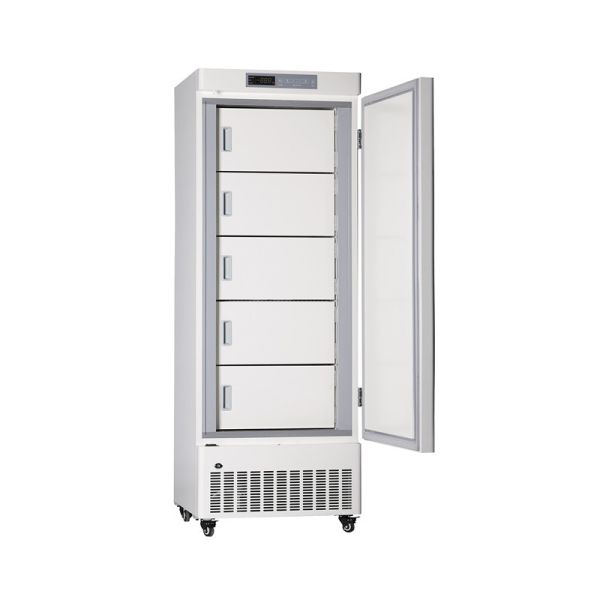 Minus 40 Degree LED Digital Display R290 Standing Deep Medical Freezer With Color Sprayed Steel 328 Liters