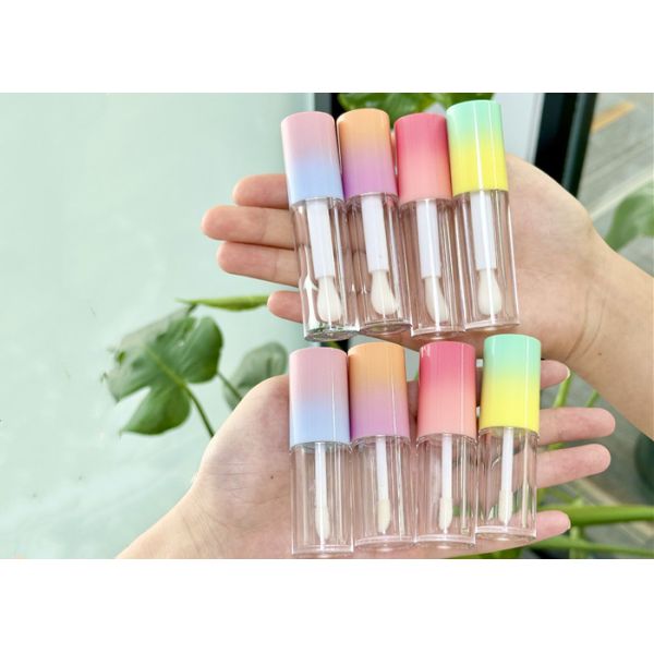 Empty 4ml 6ml Makeup Packaging Heart Shape Luxury Containers 6ml Big Brush Lip Gloss Tubes