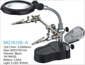 Quality electric iron bracket with lights  magnifying glass for repair electrical board sculpture etc for sale