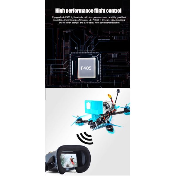 QAV250 3S 4S Freestyle 115mm 2.5-inch F4 5A ESC Racing RC Drone Kit Small Remote Control Drone Camera Ready-to-Fly (RTF BNF)