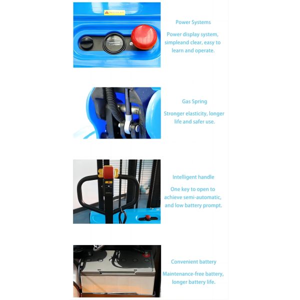 Electric Stacker Forklift 1000kg