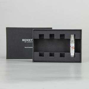 Quality Custom Black Perfume Packaging Box Set Luxury Perfume Sample Box for sale